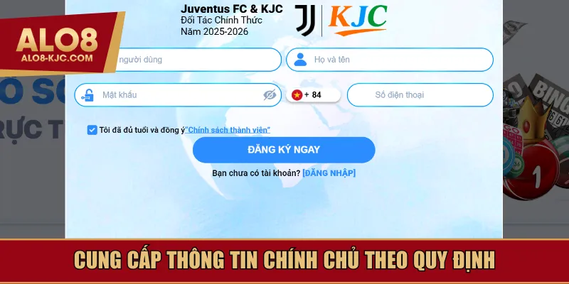 Cung cấp thông tin chính chủ theo quy định