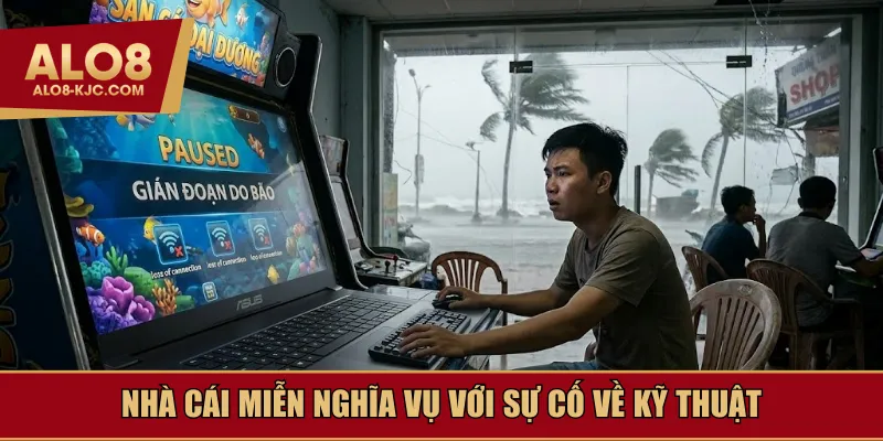 Nhà cái miễn nghĩa vụ với sự cố về kỹ thuật