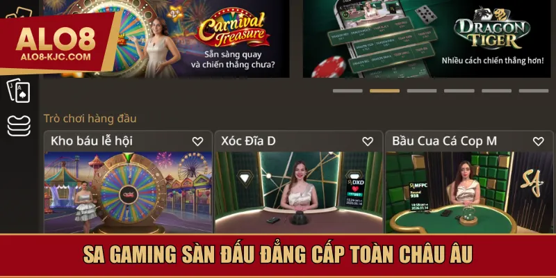 SA Gaming sàn đấu đẳng cấp toàn Châu Âu